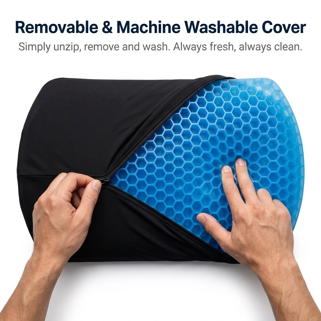 Sentia Lumbar | Soporte de Gel para Espalda Baja · Oficina, Coche y Silla de Ruedas - imagen 5