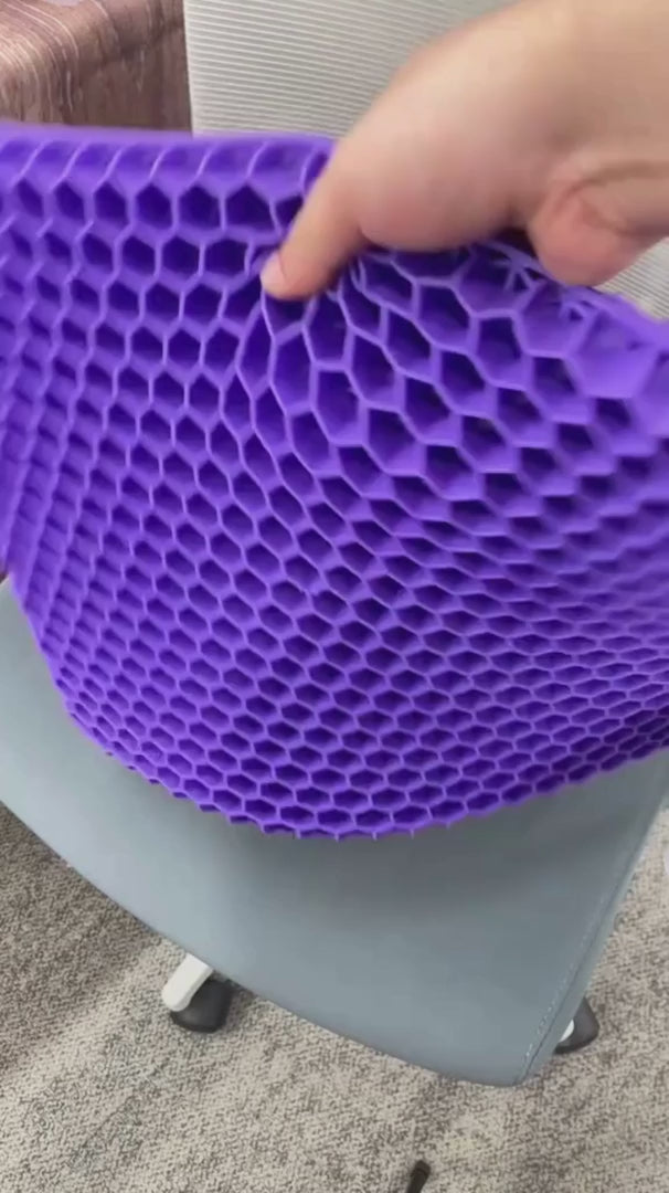 Cliente usando el cojin de gel Sentia