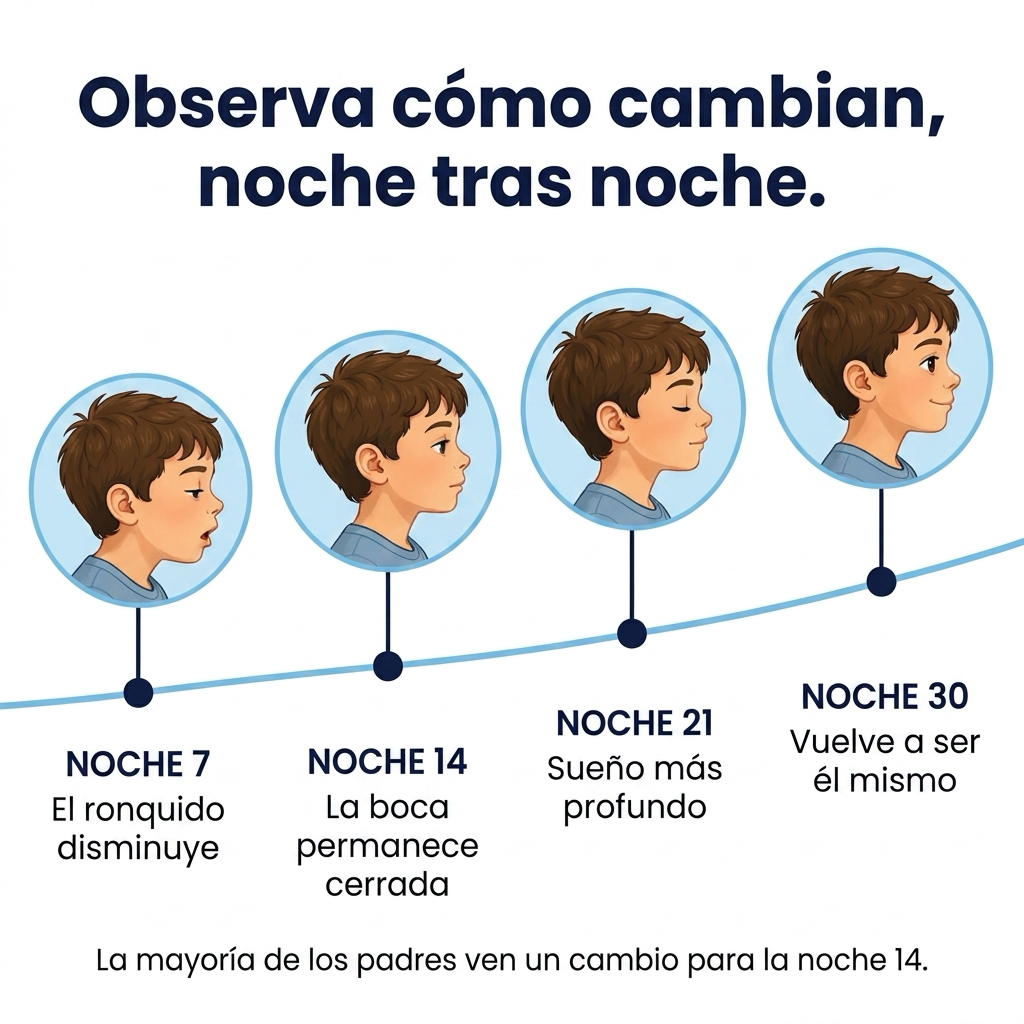 Progresión noche 7, 14, 21 y 30 con Sentia Kids™
