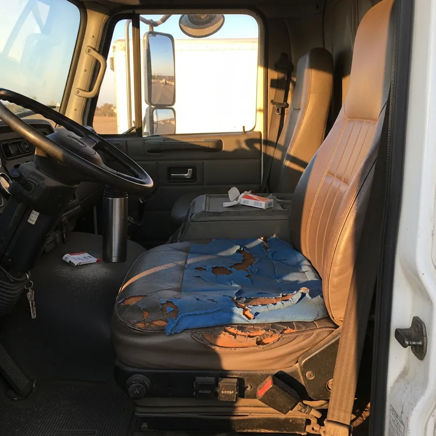 El cojín de gel en el asiento de la cabina del tráiler